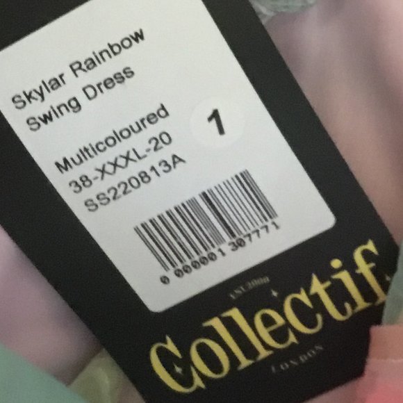 unique vintage Collectif dress size 20 UK New  $349 (16 US) - Picture 3 of 3